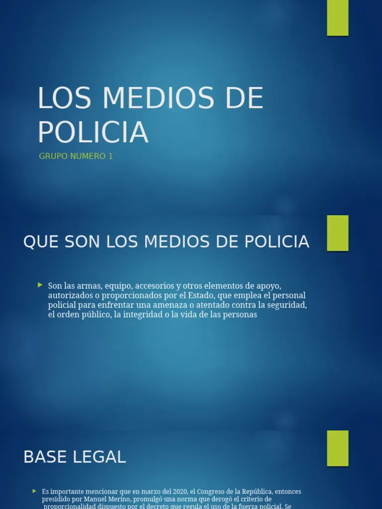 ¿Cuáles son las medidas correctivas de la policía?