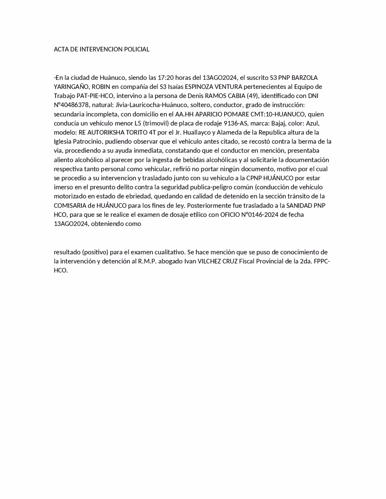 ¿Qué le pasó a una policía en estado de ebriedad?