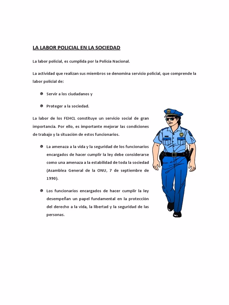 ¿Qué es la labor policial?
