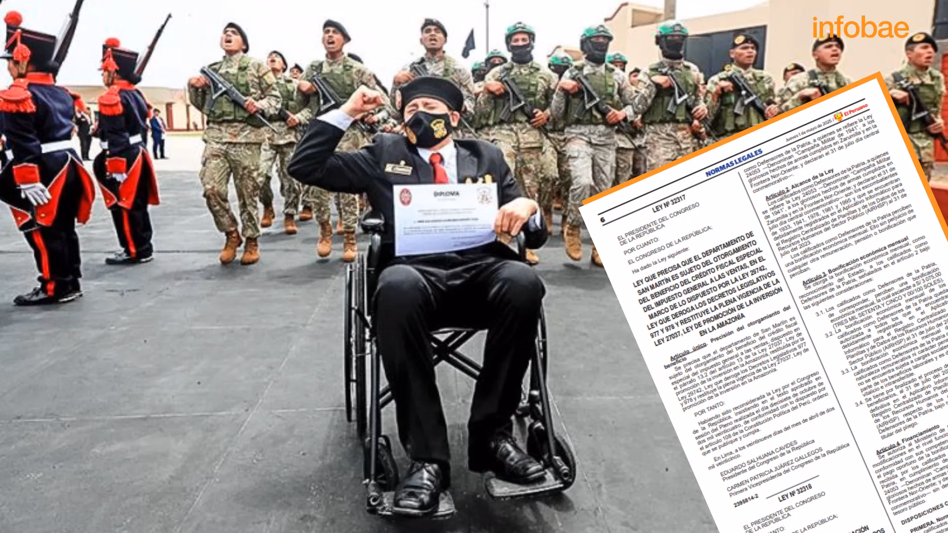 ¿Quiénes son los beneficiarios del bono de veteranos de guerra del Perú?