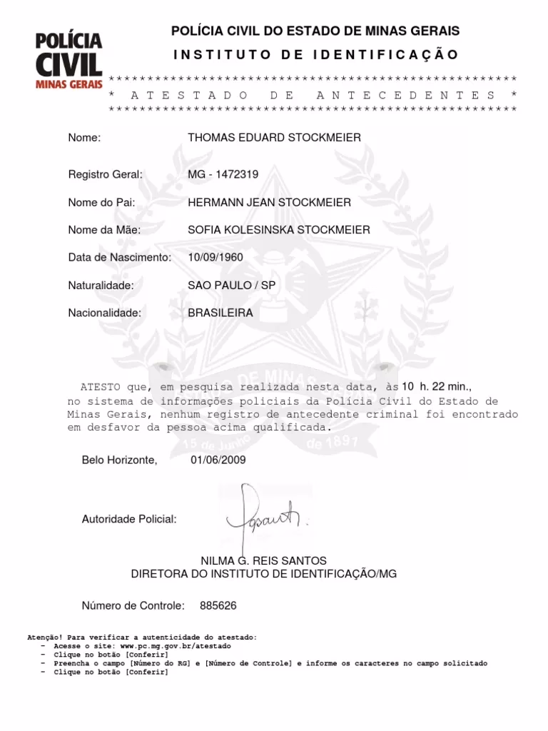 Como atestar antecedentes criminais em Minas Gerais?