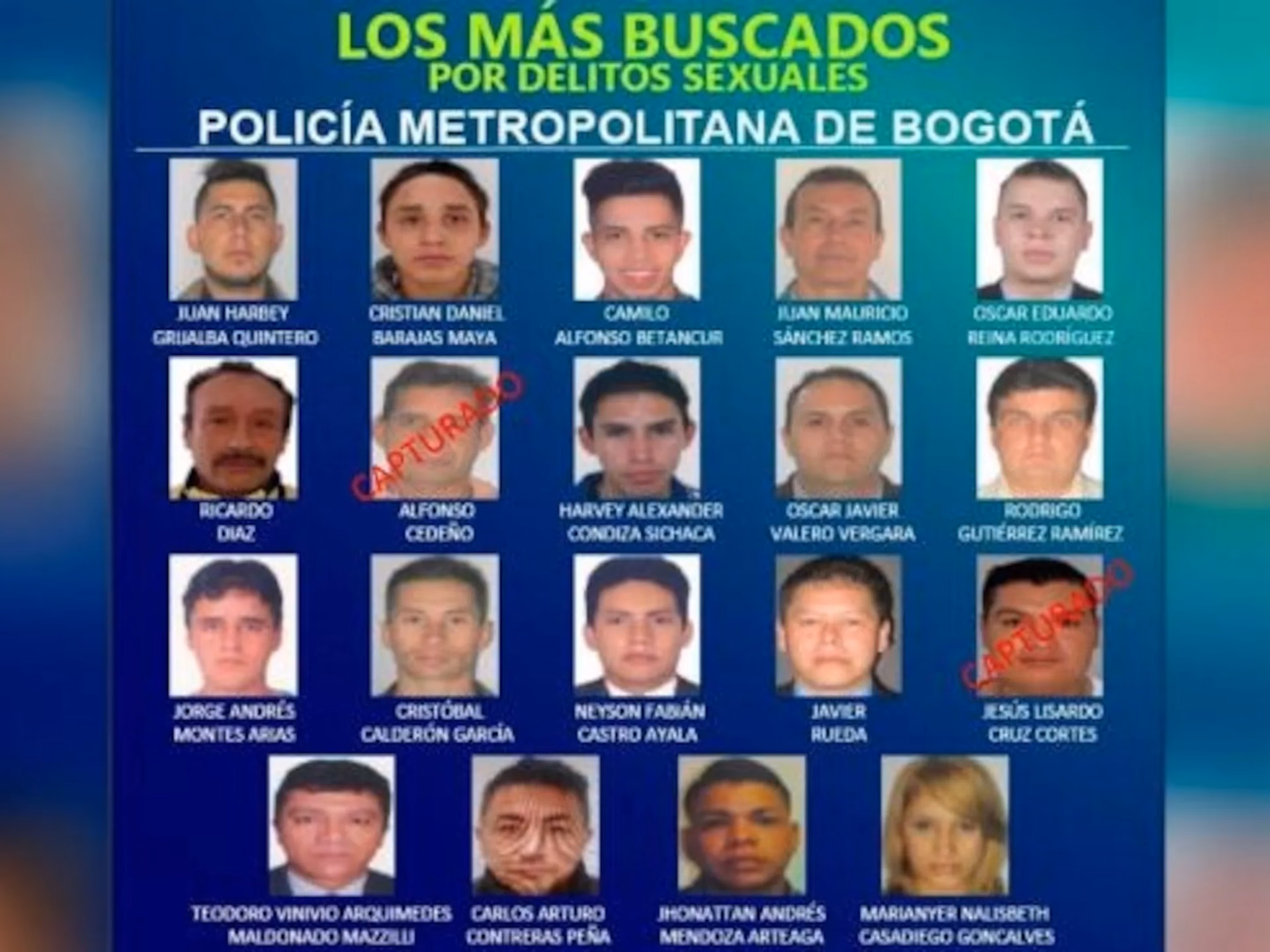 ¿Cuáles son los delitos más buscados por la policía en Colombia?