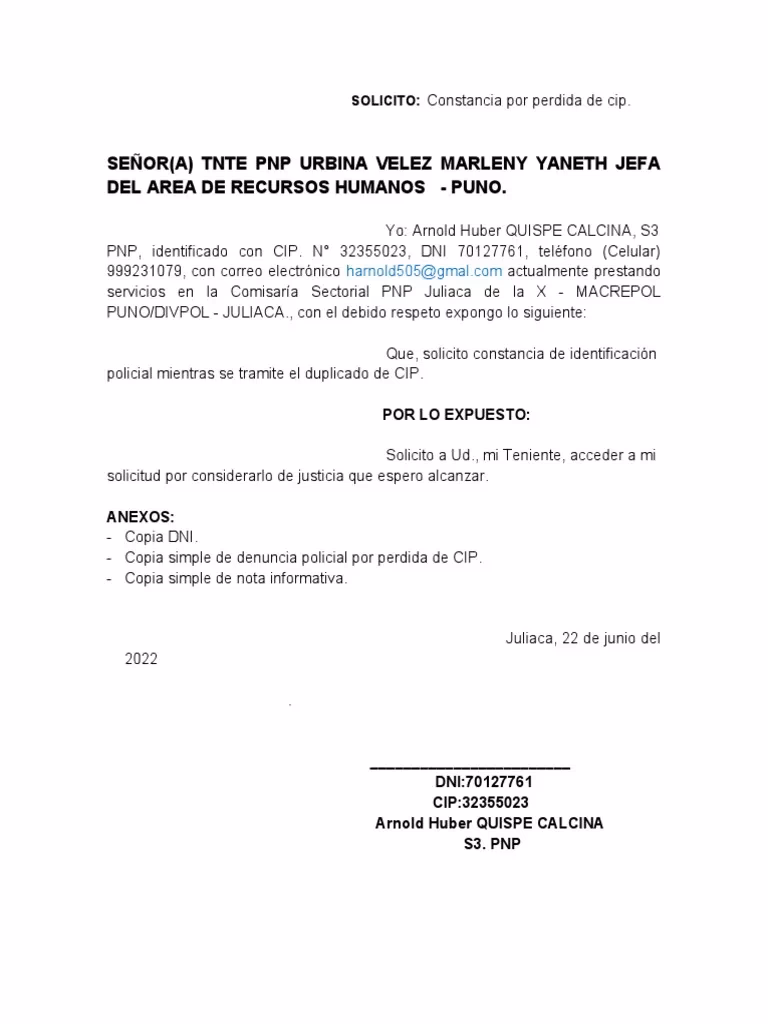 ¿Cómo cambiar el CIP de la solicitud?