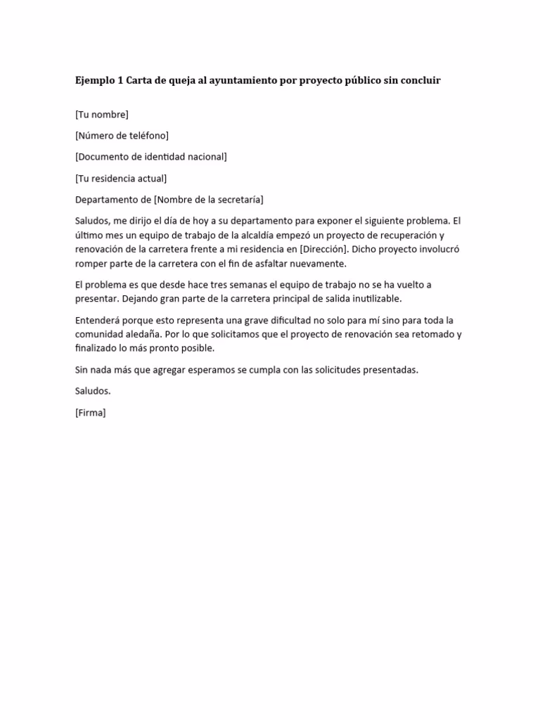 ¿Qué es una plantilla de queja?