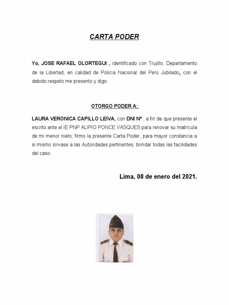 ¿Qué se debe verificar después de redactar una carta poder?