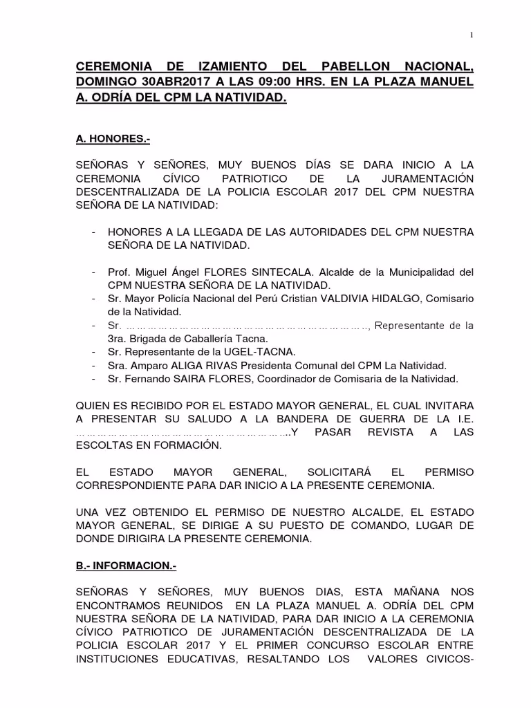 ¿Cuáles son los parámetros de disciplina y elegancia en ceremonia y protocolo policial?
