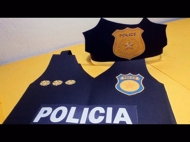 ¿Qué incluye el chaleco negro de policía para niños?