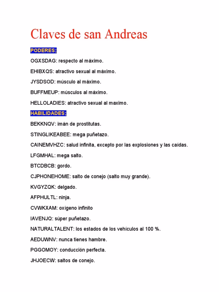 ¿Qué códigos se pueden usar para ganar GTA San Andreas?