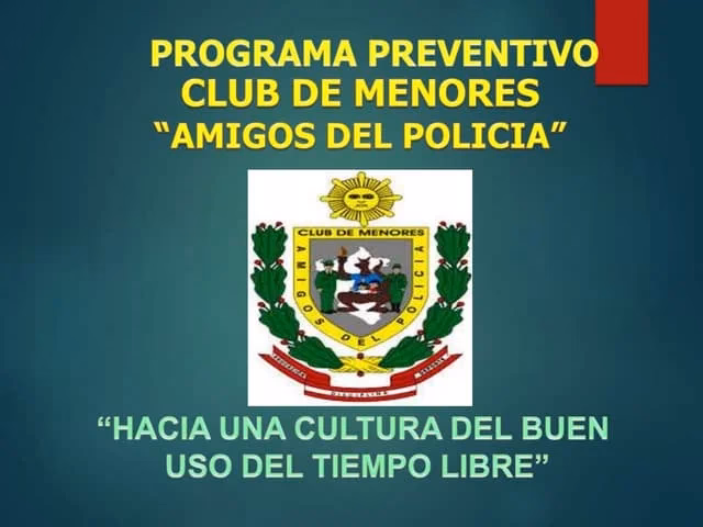 ¿Qué es el club de menores amigos de la policía?