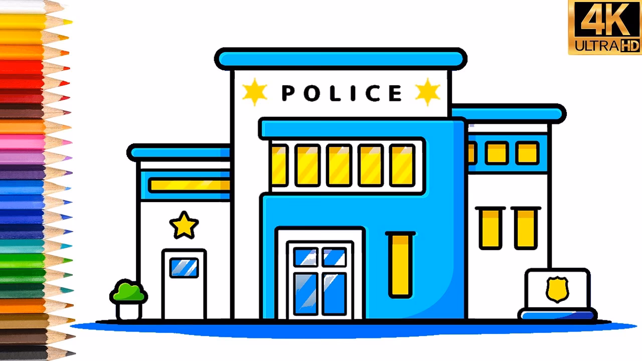 ¿Cómo dibujar una comisaría de policía?