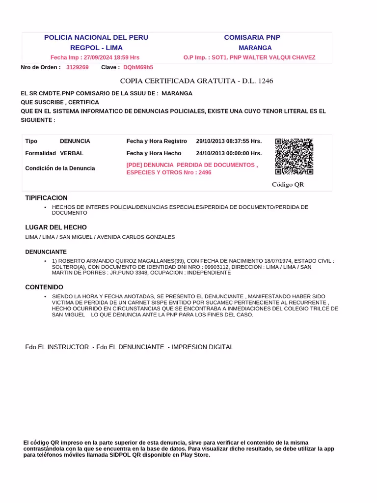 ¿Cómo se tramitan las denuncias en sede policial?