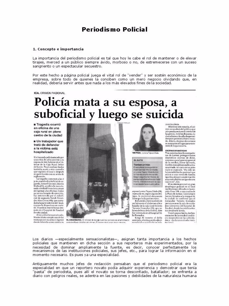 ¿Cómo se hace una noticia policial?