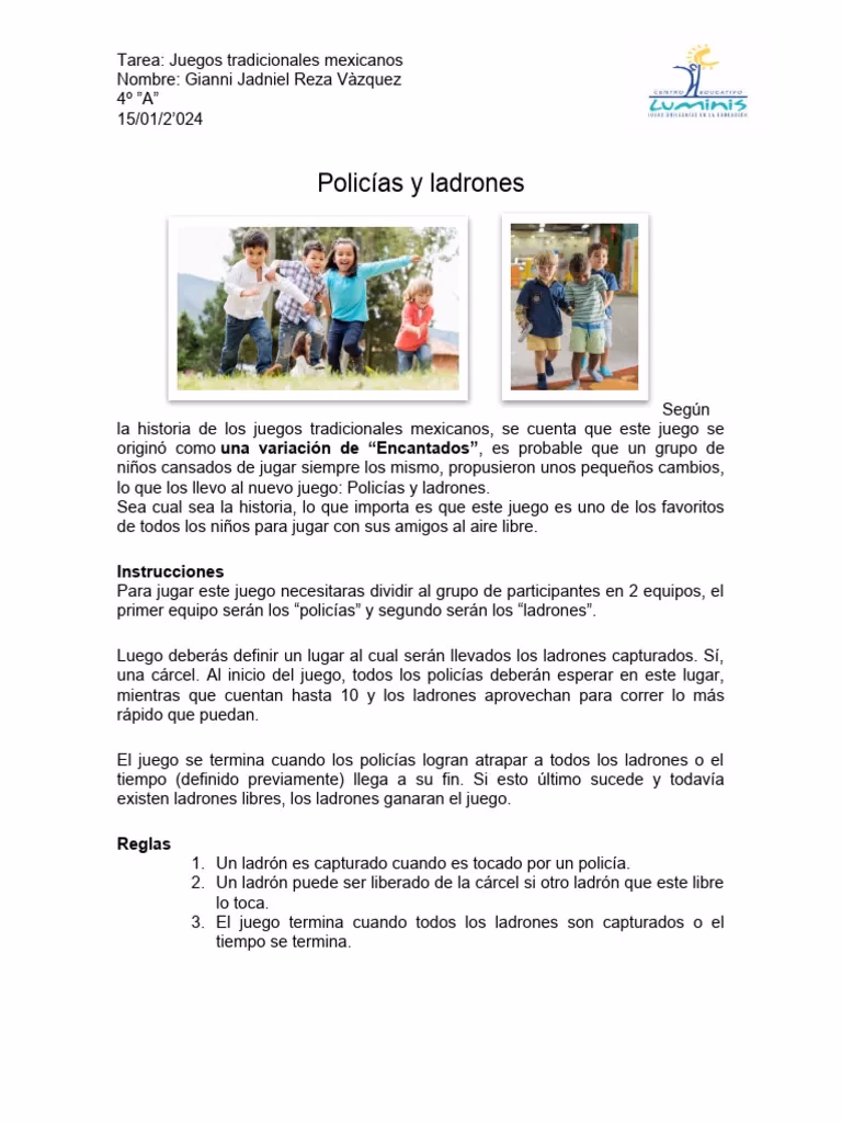 ¿Cuáles son las reglas básicas del juego de Poli y ladrón?