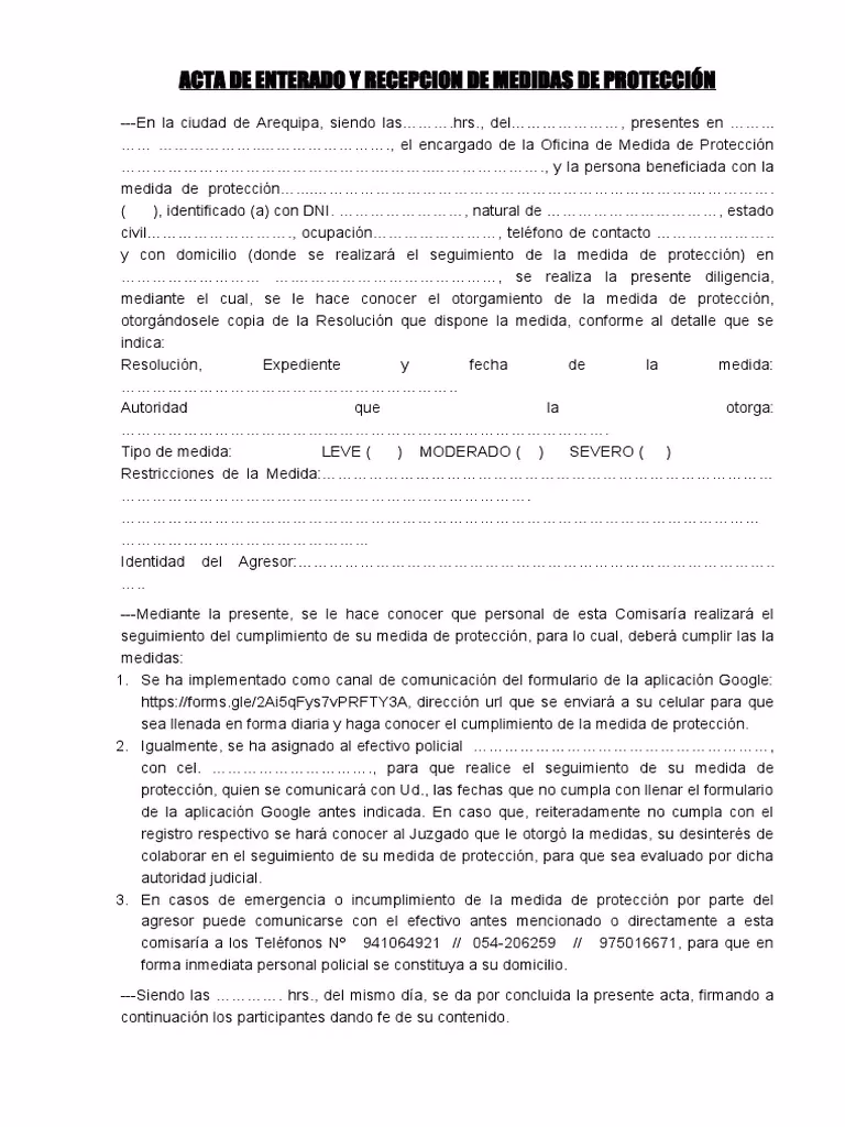 ¿Qué información se utiliza para dictar medidas de protección?