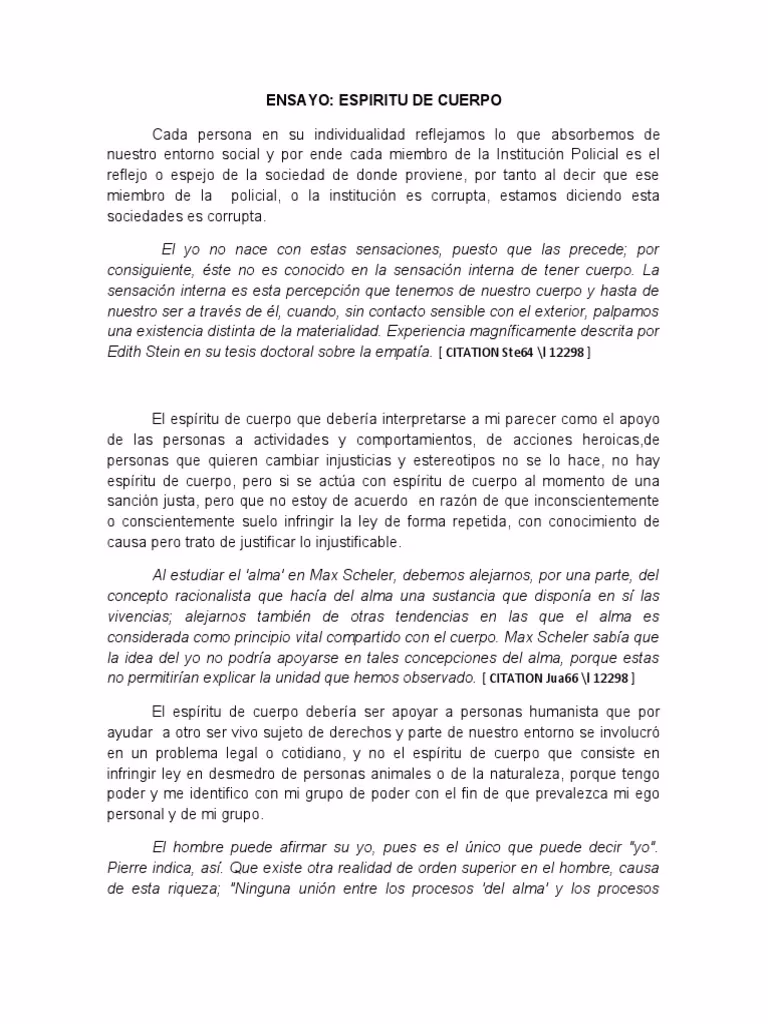 ¿Qué es el espíritu de cuerpo?