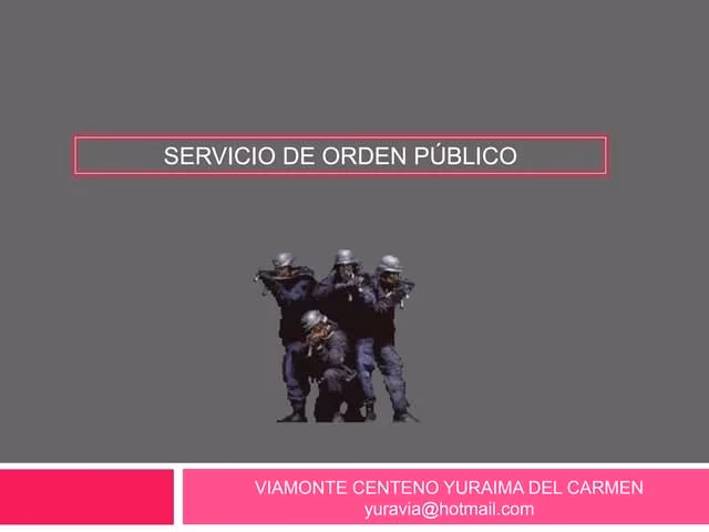 ¿Qué es el orden público?