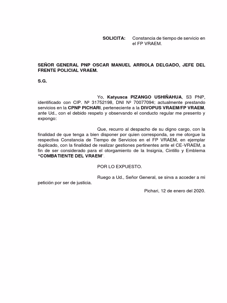 ¿Quién revisa el tiempo de servicio de la Policía Nacional?