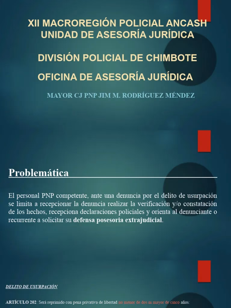 ¿Qué es el Po penal de usurpación?