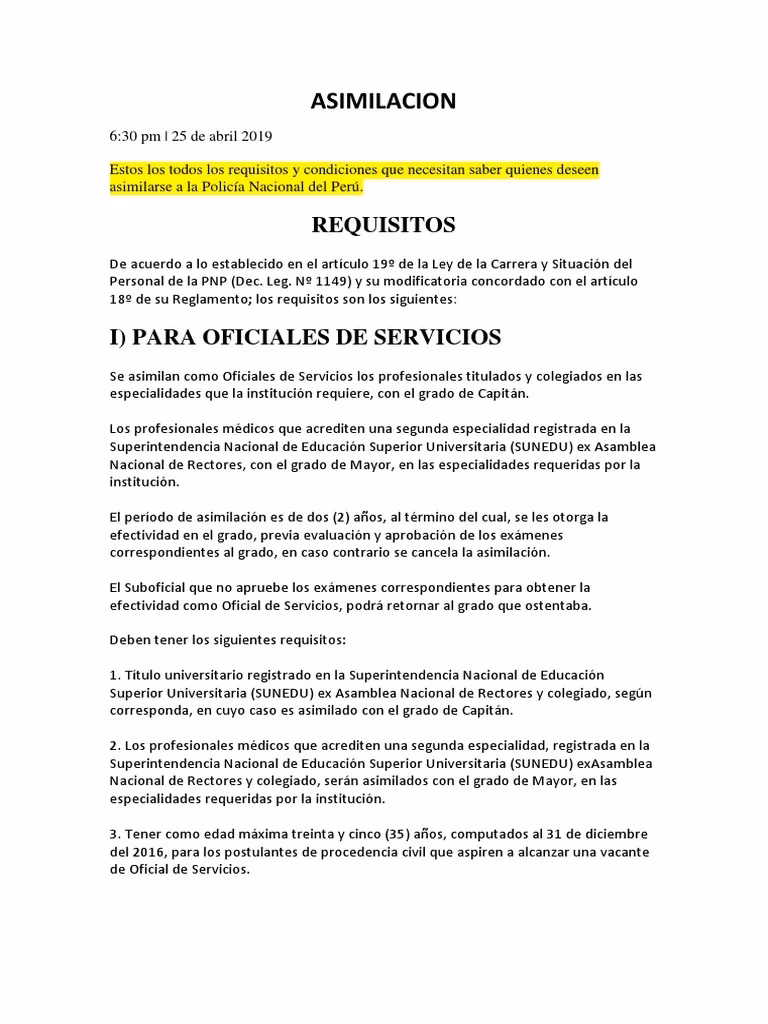 ¿Qué documentos se necesitan para la asimilación?