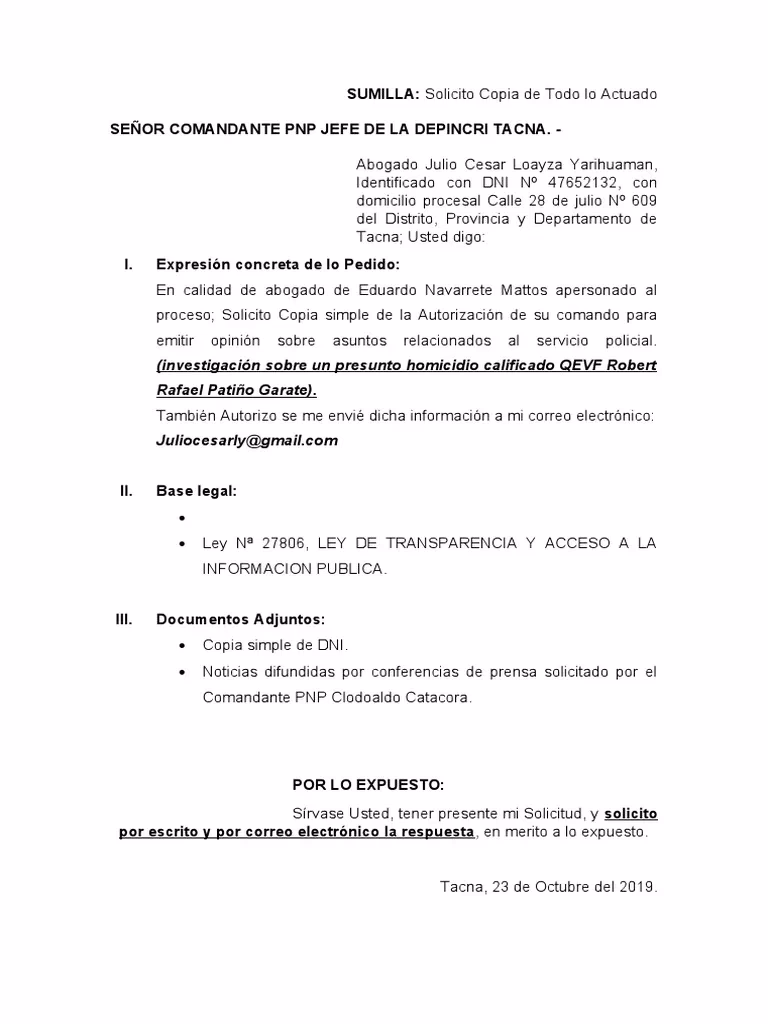 ¿Qué hizo el Dr. para solicitar la expedición de copias simples?