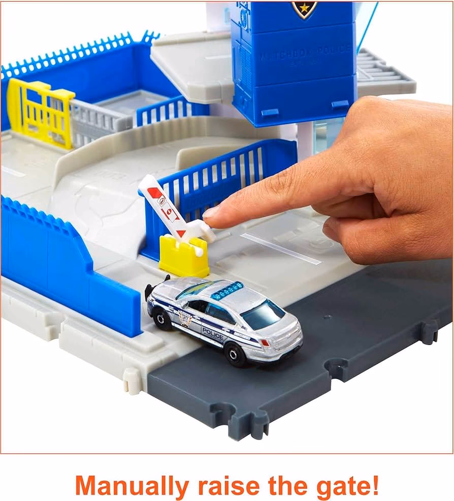 ¿Qué ofrece Matchbox playset estación de policía?