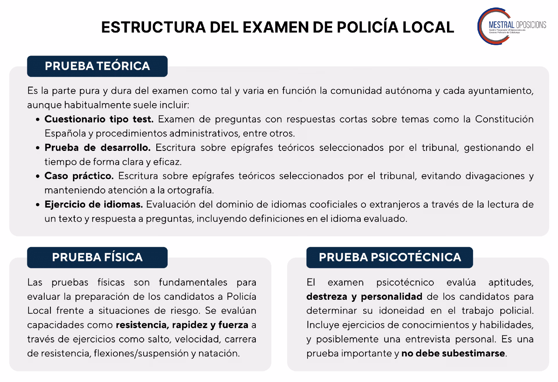 ¿Qué es la prueba de conocimientos policiales?