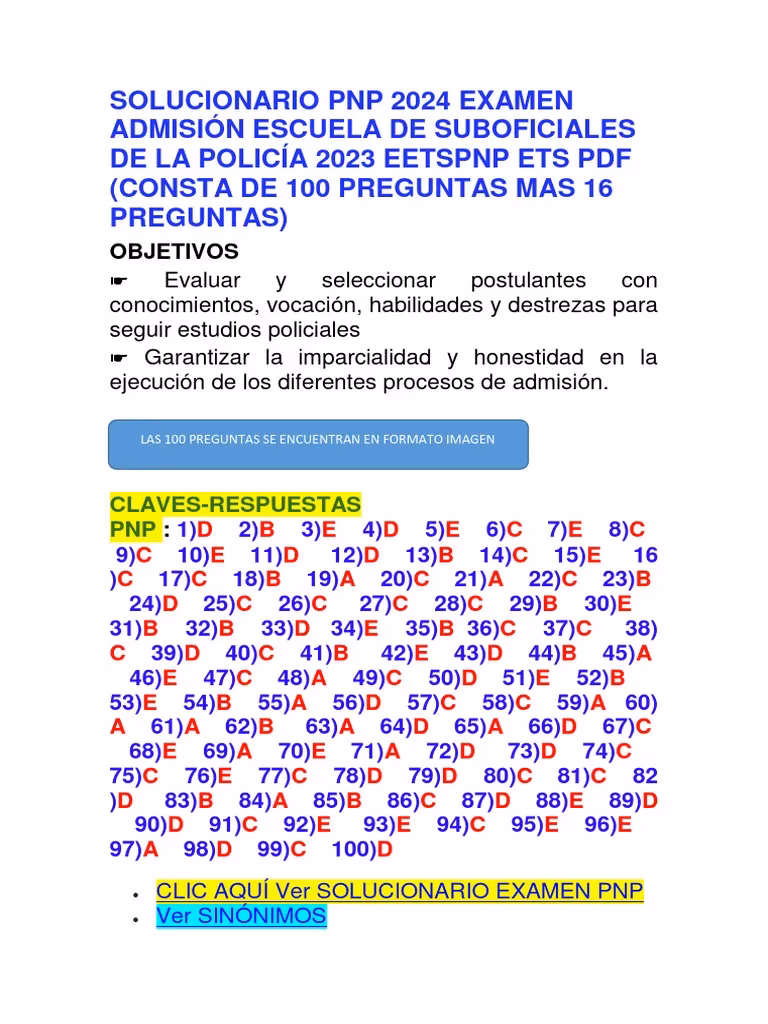 ¿Cómo se puede abrir y descargar examen de admision PNP suboficiales?
