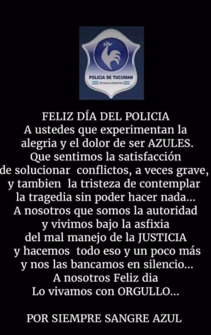 ¿Qué palabras se usan para felicitar a un policía?