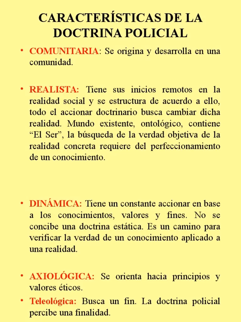 ¿Qué hace la dirección de Instrucción y doctrina policial?