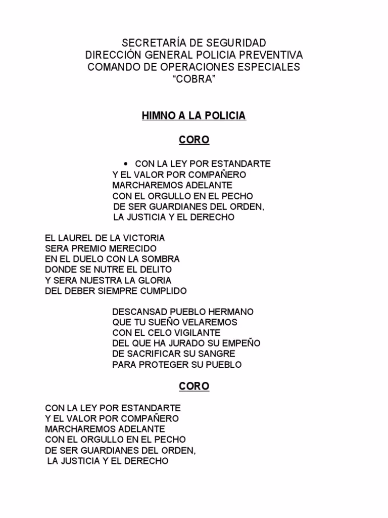 ¿Cómo se llama el himno de la policía del Perú?