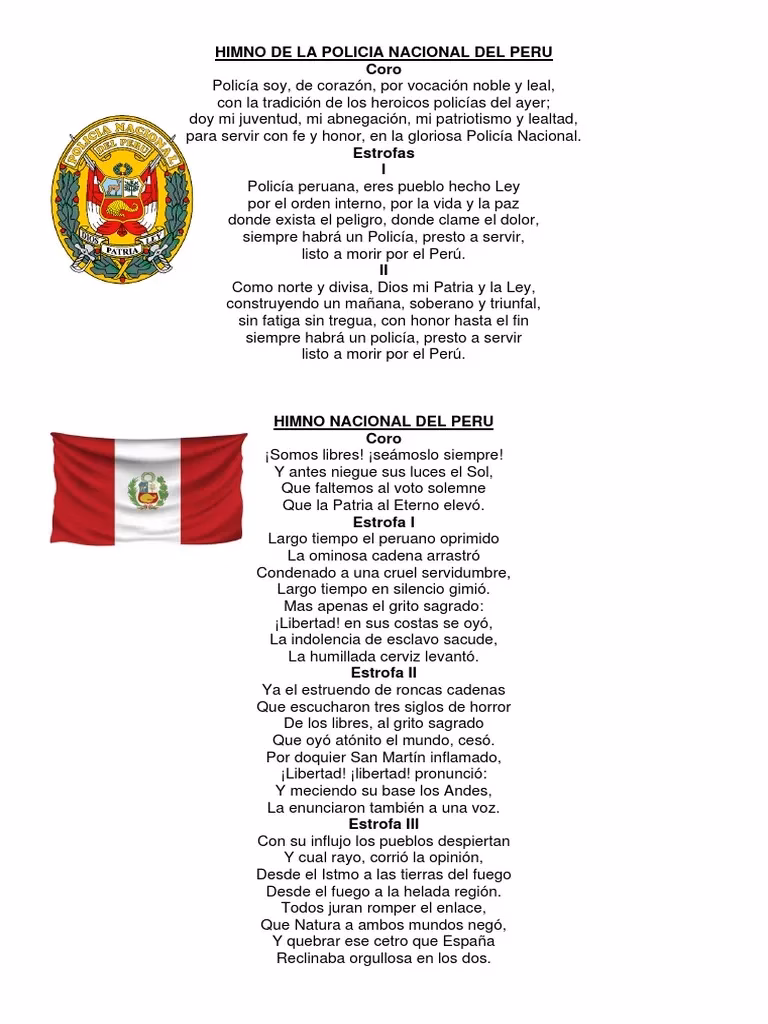 ¿Cuál es el himno de la Policía Nacional del Perú?