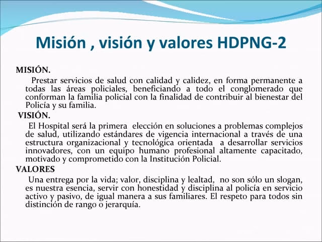 ¿Cuál es la misión de la Policía Nacional?