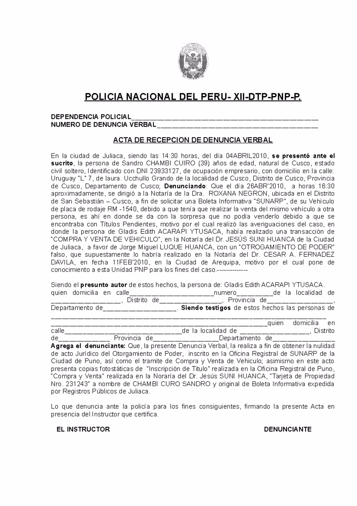 ¿Cómo registrar una denuncia en la Policía Nacional del Perú?