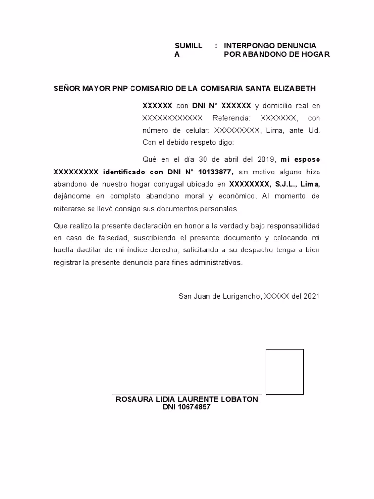 ¿Cómo denunciar un abandono de persona?
