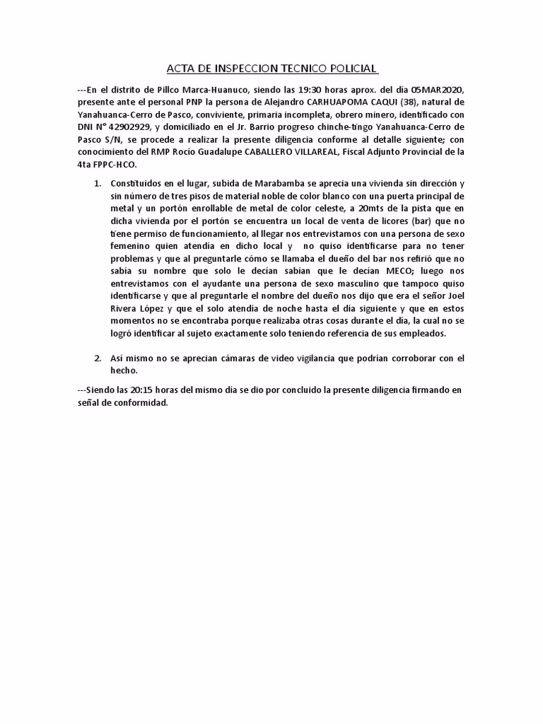 ¿Qué hace un equipo encargado de la inspección técnico policial?