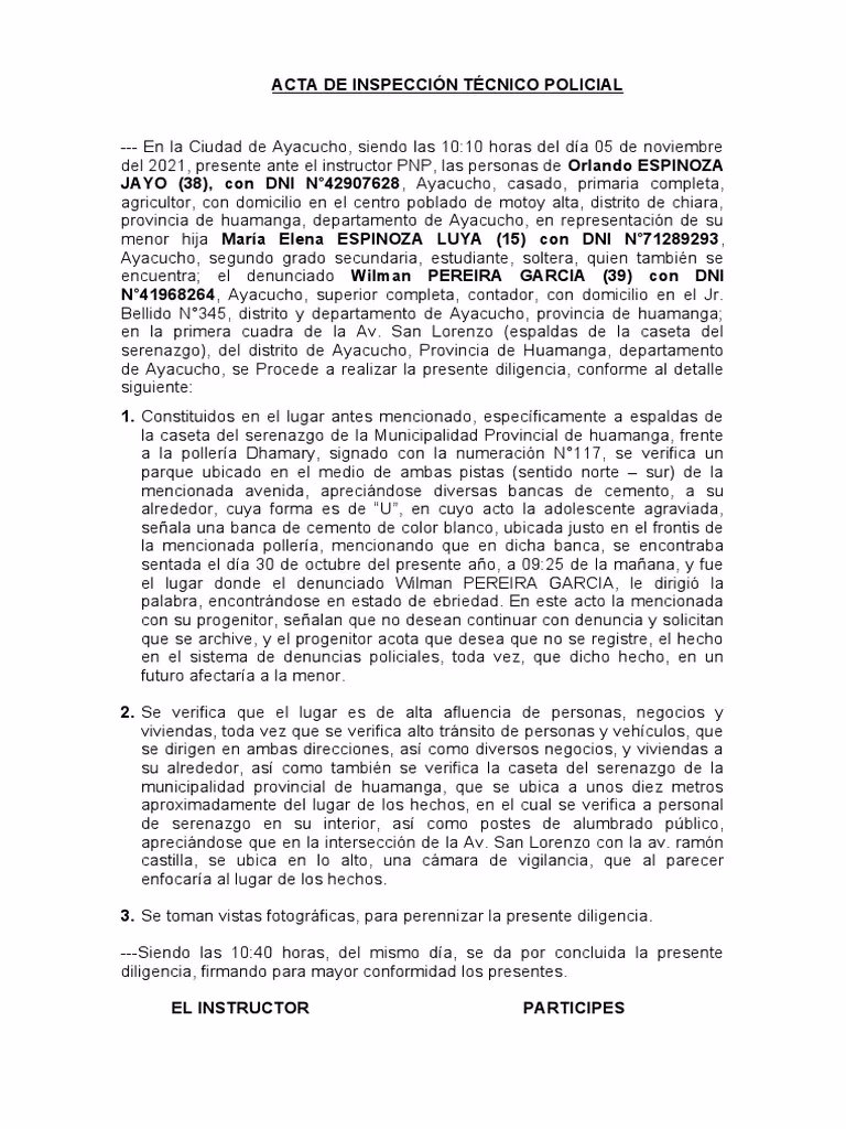 ¿Qué es la Inspección Técnica Policial?