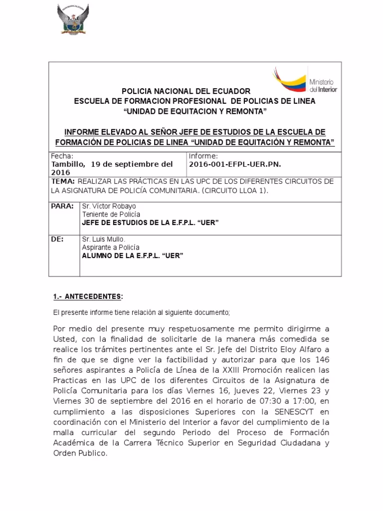 ¿Cómo elaborar un parte policial?