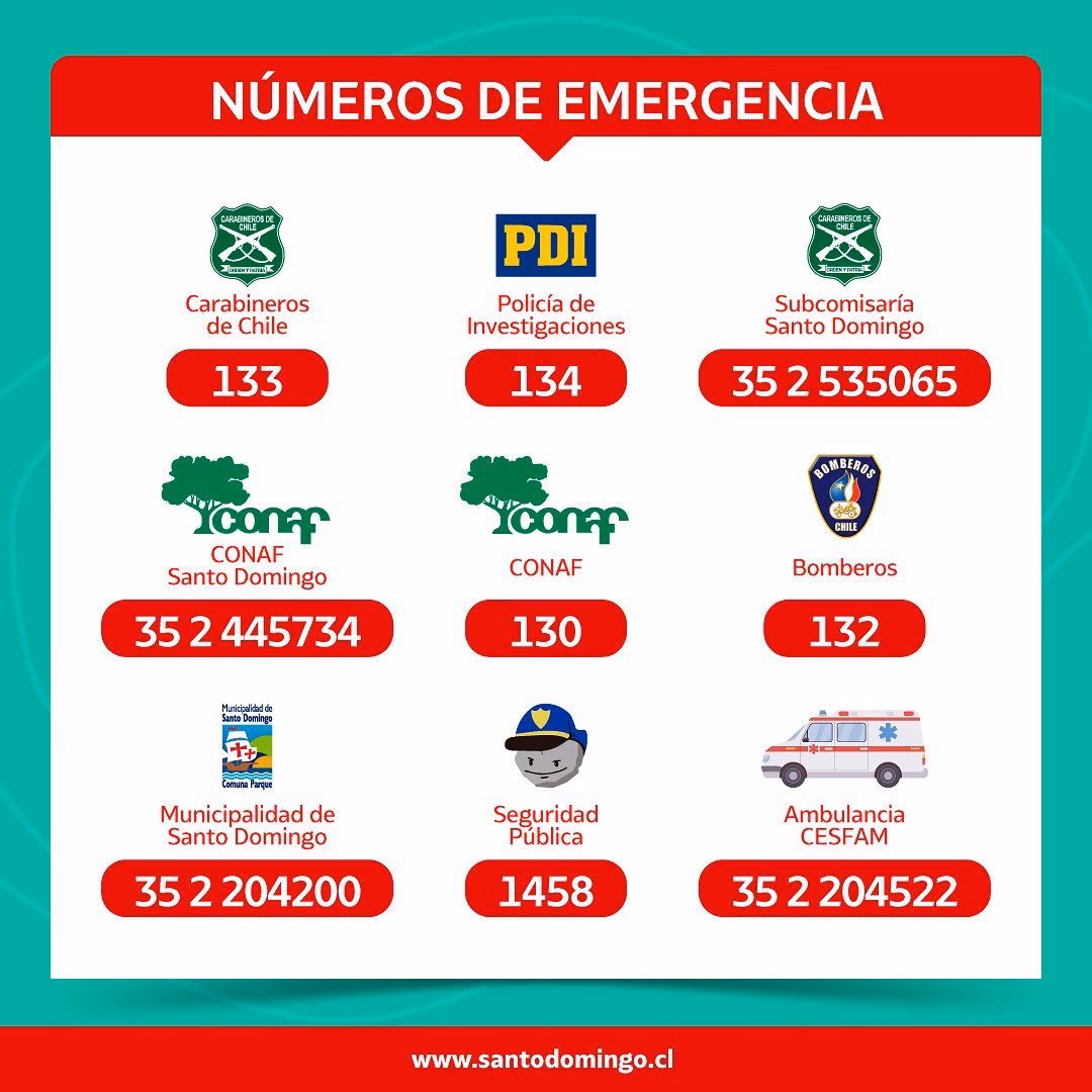 ¿Por qué es importante tener teléfonos de emergencia en Chile?