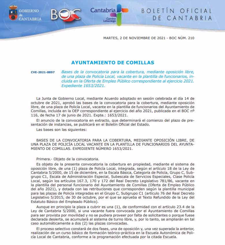 ¿Qué hacer si los indicados méritos no figuran en el registro de policías locales de Cantabria?