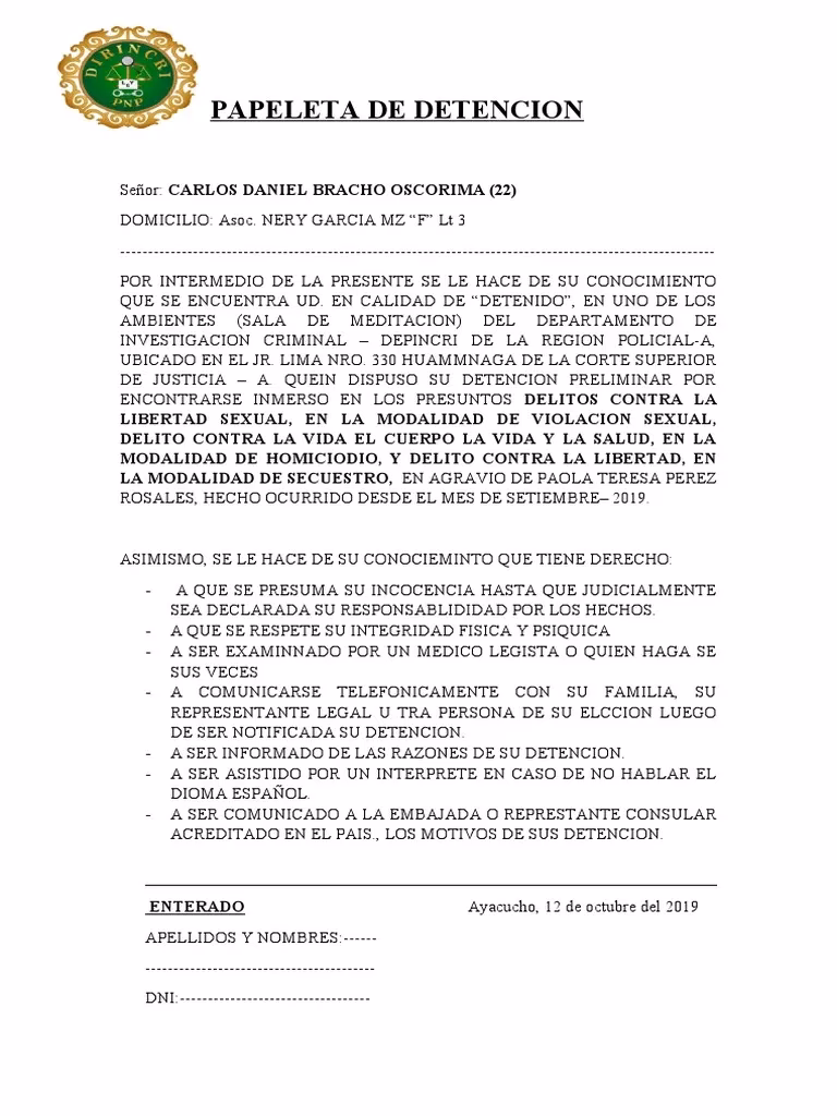 ¿Qué es la detención policial?