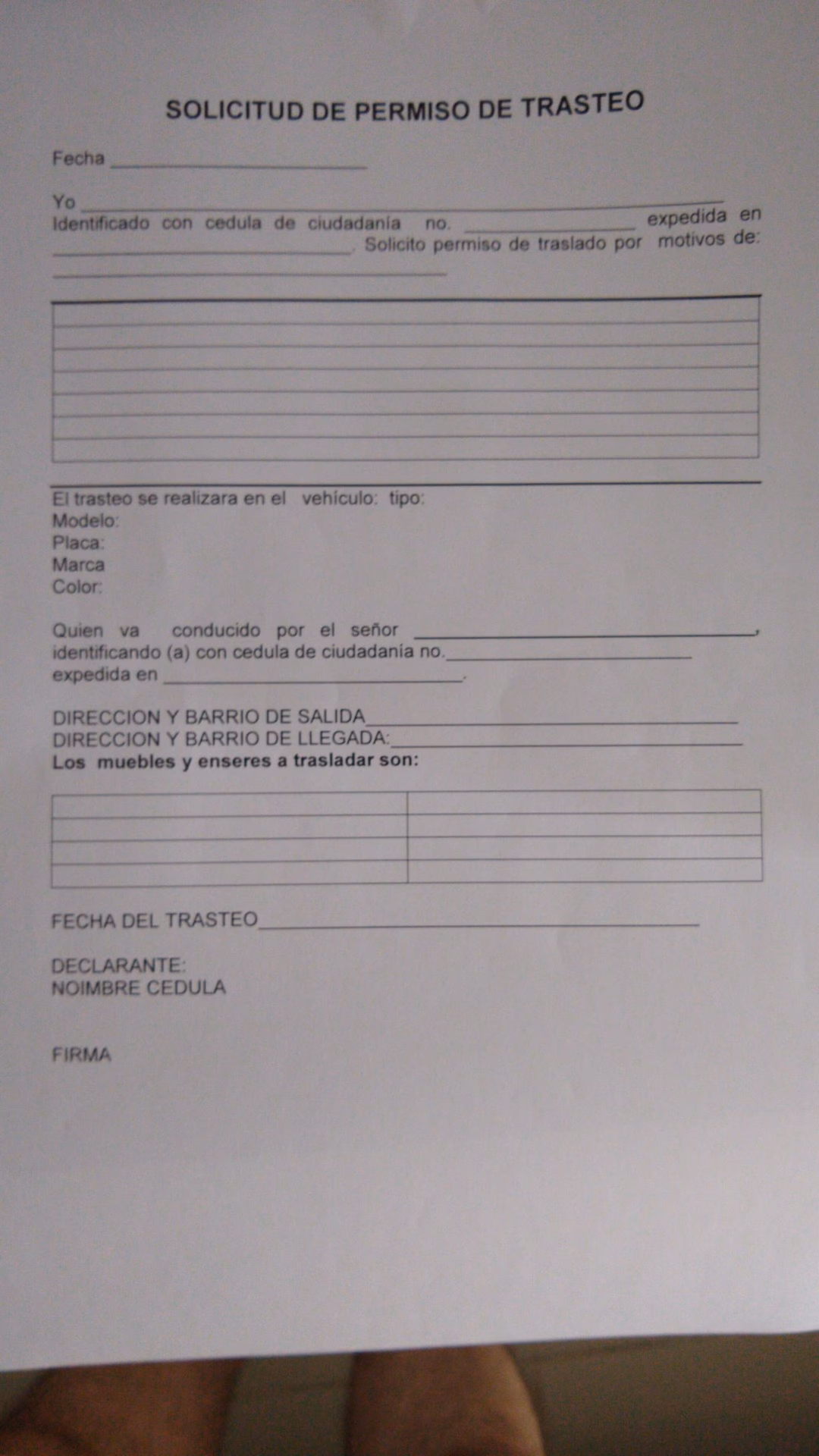 ¿Es necesario el certificado de mudanza?