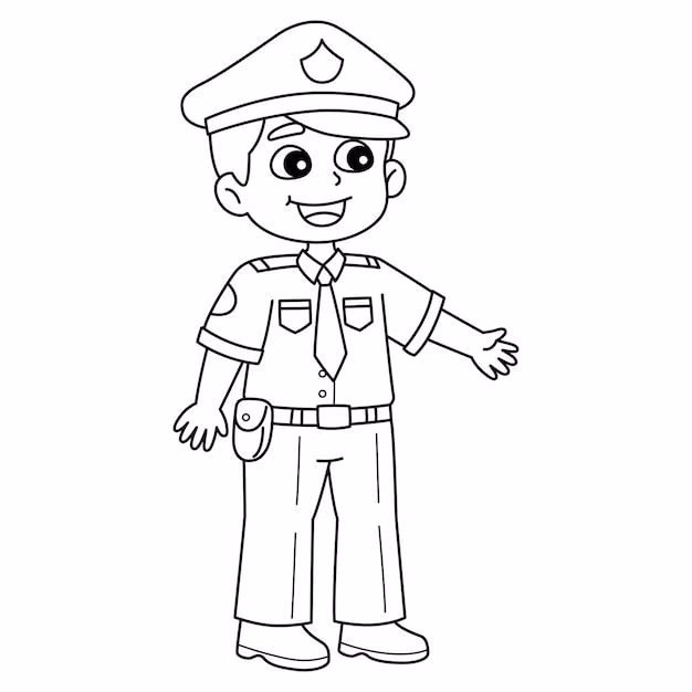 ¿Dónde puedo encontrar ideas sobre oficial de Policia dibujo animado?