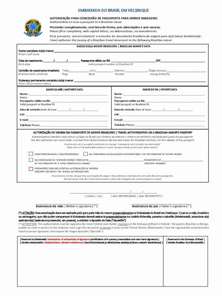 O que é o passaporte para menor de 18 anos?