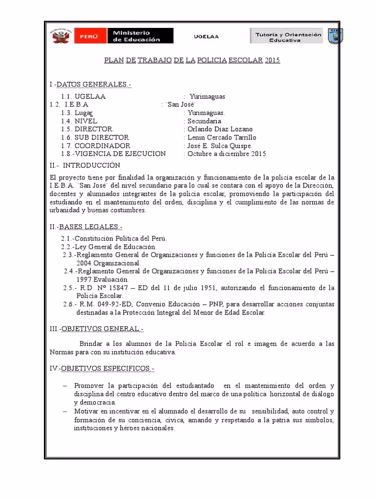 ¿Qué es el proyecto de la policía?