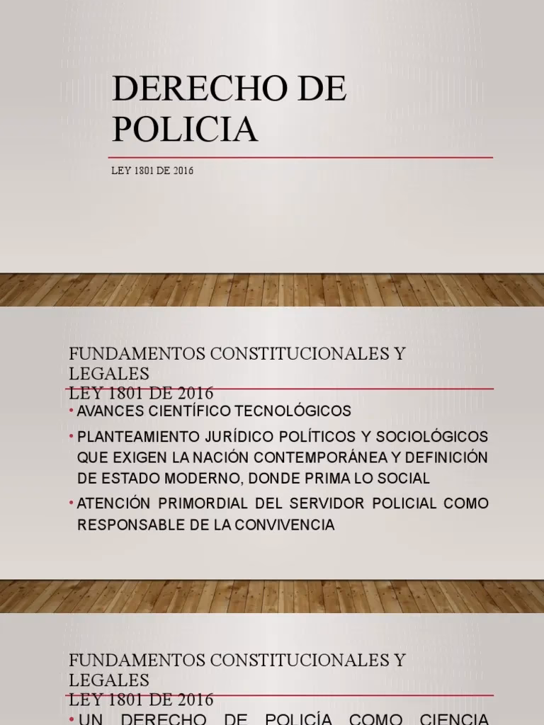 ¿Qué es el derecho de policía?