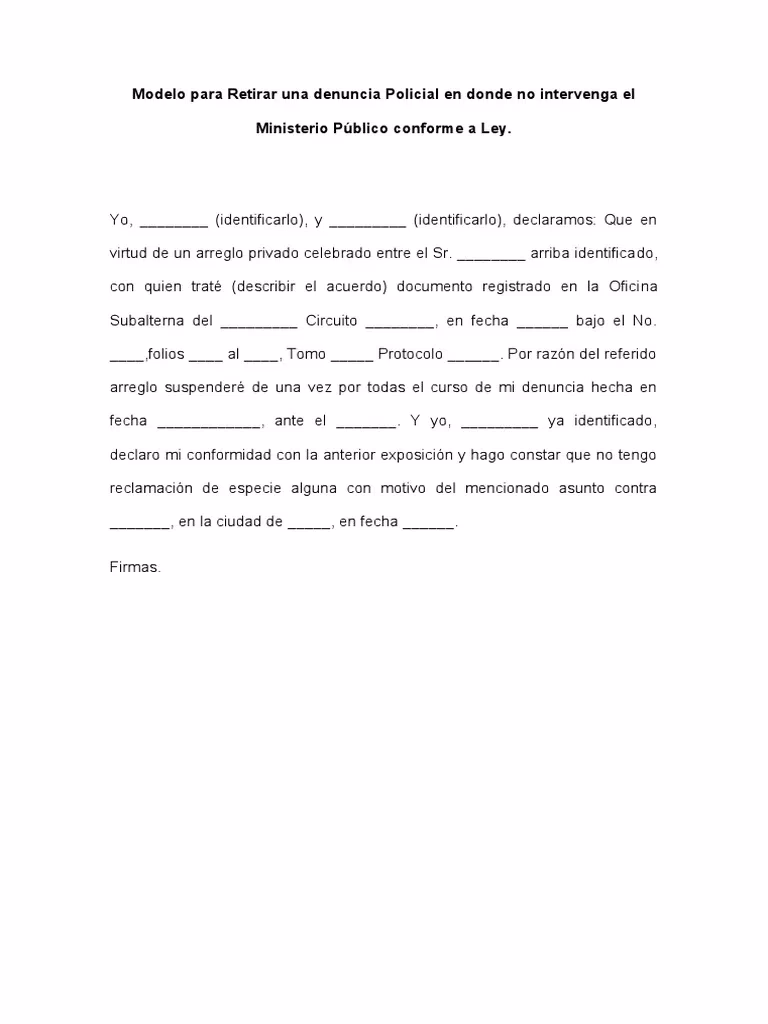 ¿Cuánto tiempo se tarda en retirar una denuncia?