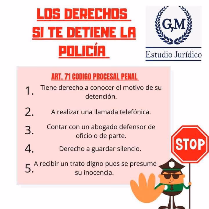 ¿Cuáles son los derechos de la policía?