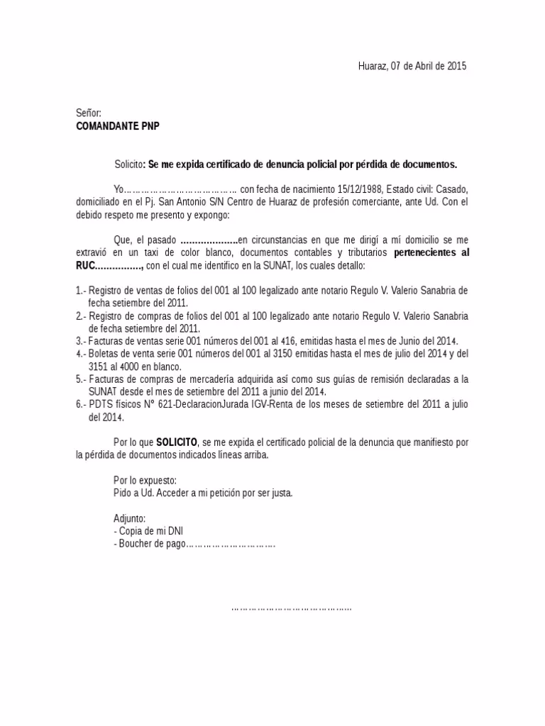 ¿Cuándo puedo solicitar una denuncia en la policía local?