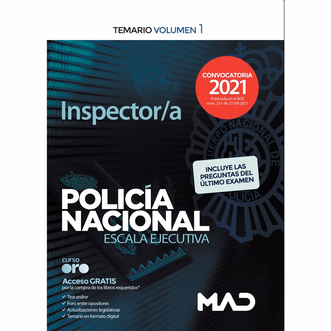¿Qué es el temario de oposiciones a inspector de Policía Nacional de ofipol?