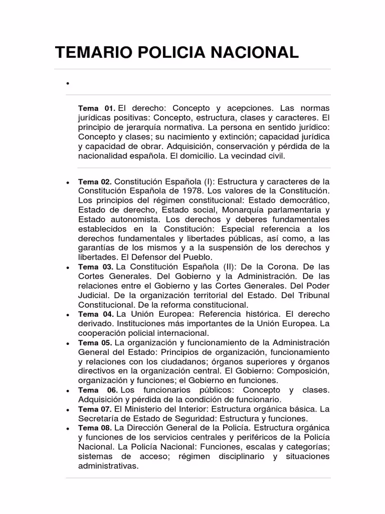 ¿Cuáles son las funciones de la Policía Nacional?